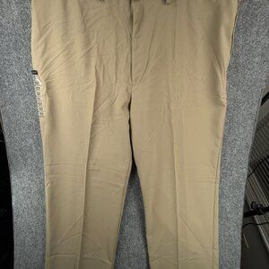 NWT HAGGAR Beige Pants 42x32 Cool 18 Khaki Slacks Polyester Comfort Waist Men